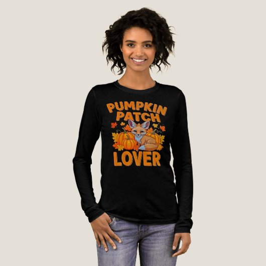Pumpkin Patch Lover - Schattigee Fox Autumn Herfst Tri-Blend Shirt (Voorkant)
