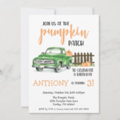 Pumpkin Patch Old Truck Birthday Party Any Age Kaart (Voorkant)