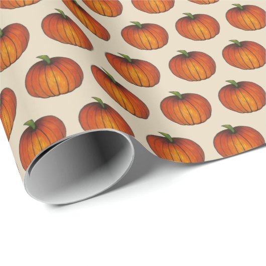 Pumpkin Patch Oranje Harvest Spice Thanksgiving Cadeaupapier (Rol Hoek)
