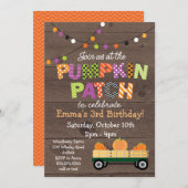 Pumpkin Patch Party Invitation Kaart (Voorkant / Achterkant)