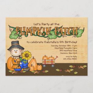 Pumpkin Patch Party Invitation Kaart