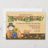Pumpkin Patch Party Invitation Kaart (Voorkant)