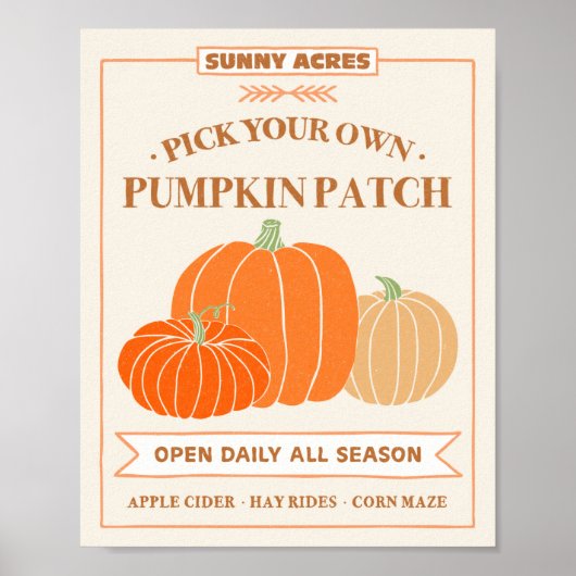 Pumpkin Patch Poster (Voorkant)