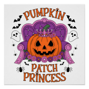 Pumpkin Patch Princess, Halloween Perfect Poster