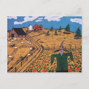 Pumpkin Patch Scarecrow Briefkaart