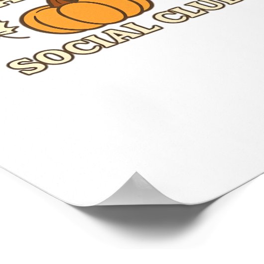 Pumpkin Patch Social Club – Gezellige herfst esthe Poster (Hoek)