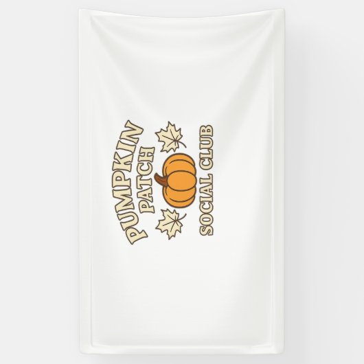 Pumpkin Patch Social Club – Gezellige herfst esthe Spandoek (Verticaal)