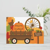 Pumpkin Patch Thanksgiving Dinner Invitations Kaart (Staand voorkant)