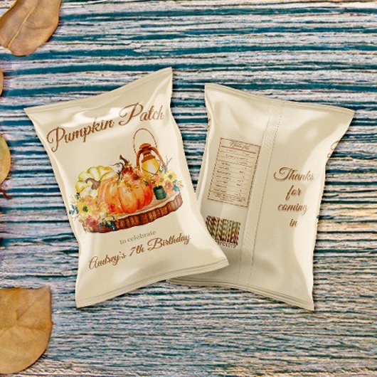 Pumpkin Patch Verjaardag Chip Bag