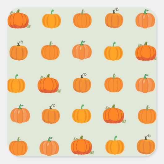 Pumpkin Patch Vierkante Sticker (Voorkant)