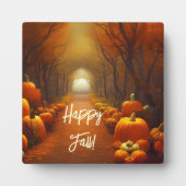 Pumpkin Path Beauful Autumn Scene Tabletop Fotoplaat (Voorkant)