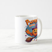 Pumpkin Patrol Witch Broom Halloween Mug (Devant droit)
