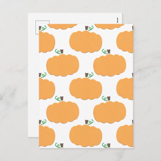 Pumpkin Pattern Feestdagenkaart (Voorkant / Achterkant)