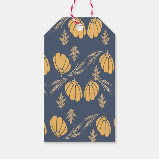 Pumpkin Pattern Gift Label Cadeaulabel (Voorkant)