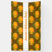 Pumpkin Pattern Halloween Party Spandoek (Verticaal)