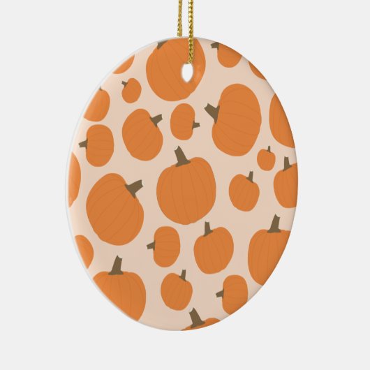 Pumpkin Pattern Herfst Autumn Halloween Keramisch Ornament (Rechts)