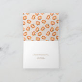 Pumpkin Pattern Herfst Baby shower | Bedankkaart (Binnen)
