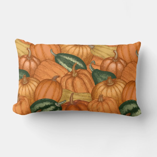 Pumpkin Pattern Lumbar Pillow Kussen (Voorkant)