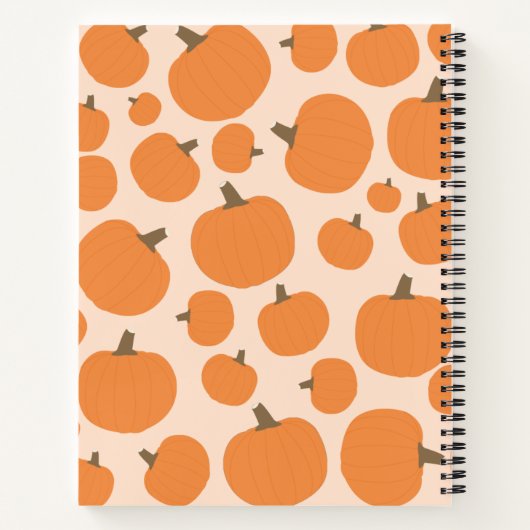 Pumpkin Pattern Recipe Blank Cookbook Notitieboek (Achterkant)