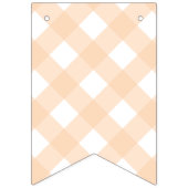 Pumpkin Peach Gingham Baby shower Bunting Flags Vlaggetjes (Eerste vlag)