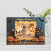 Pumpkin Peek-a-BOO Kaart (Staand voorkant)