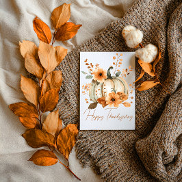 Pumpkin & Petals Thanksgiving Card Kaart