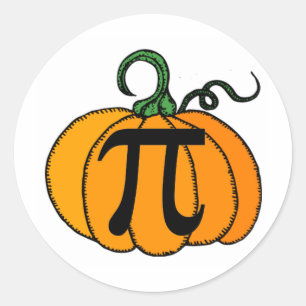Pumpkin Pi Ronde Sticker