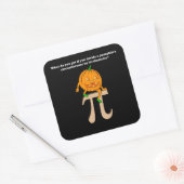 Pumpkin Pi Wiskunde Halloween Vierkante Sticker (Envelop)
