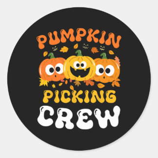 Pumpkin Picking Crew 2024 Grappig neef Crew Hallow Ronde Sticker