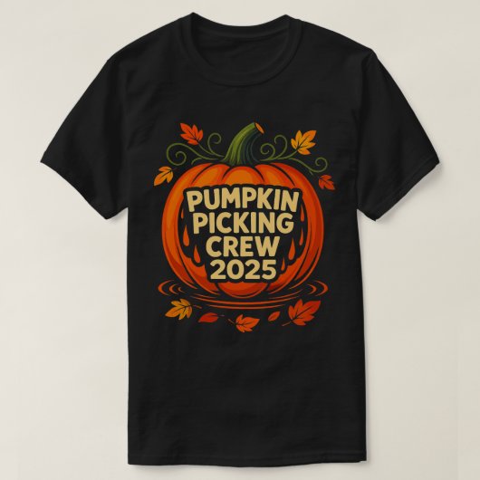 Pumpkin Picking Crew 2025 Halloween T-shirt (Design voorkant)