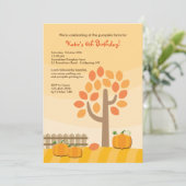 Pumpkin Picking Invitation Kaart (Staand voorkant)