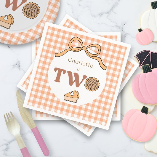 Pumpkin Pie 2nd Birthday Servet