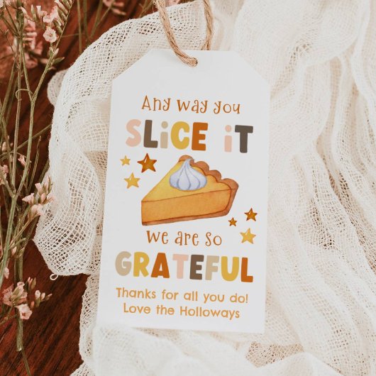Pumpkin Pie Appreciation Gift Tag Cadeaulabel
