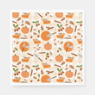 Pumpkin Pie Autumn Herfst Pattern Servet