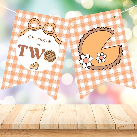 Pumpkin Pie Birthday Banner