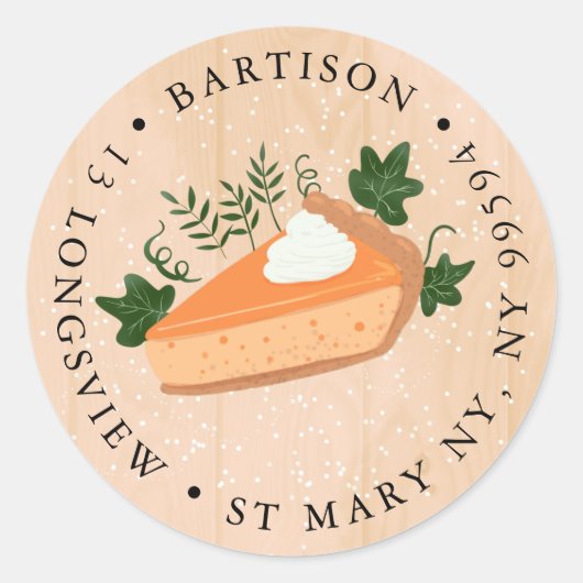 Pumpkin pie company Classic Round Sticker (Voorkant)