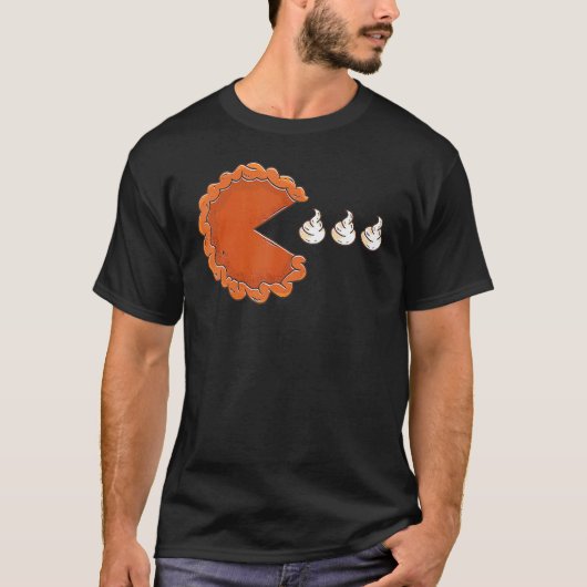 Pumpkin Pie Eating Whipped Cream Thanksgiving Day  T-shirt (Voorkant)
