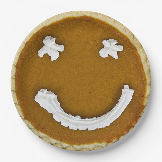 Pumpkin Pie Face Papieren Bordje (Voorkant)