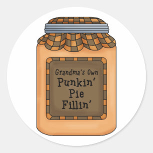 Pumpkin Pie Fillin Ronde Sticker