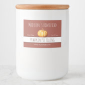 Pumpkin Pie Filling Labels Voedselcontainer Etiket (Voorkant)