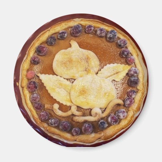 Pumpkin Pie Food Photo Magnet Magneet (Voorkant)