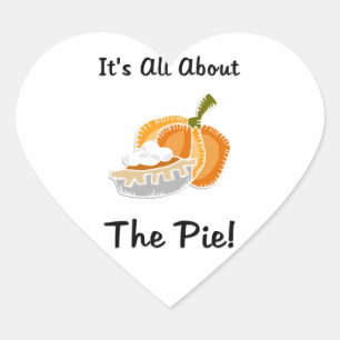 Pumpkin Pie Hart Sticker