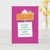 Pumpkin Pie Holiday Kaart (Gele Bloem)