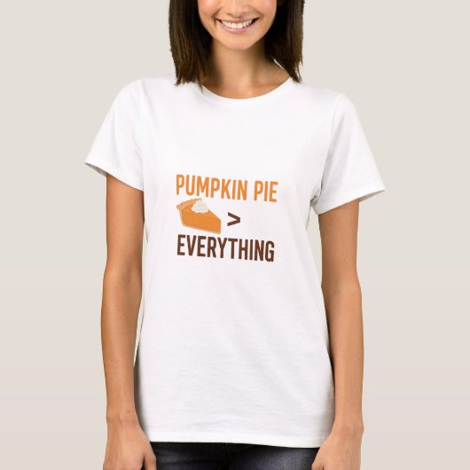 Pumpkin Pie is groter dan alles Thanksgiving T-shirt (Voorkant)