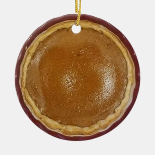 Pumpkin Pie Kerstmis Keramisch Ornament (Voorkant)