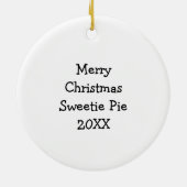 Pumpkin Pie Kerstmis Keramisch Ornament (Achterkant)