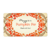 Pumpkin Pie Labels, aanpassen Etiket (Voorkant)