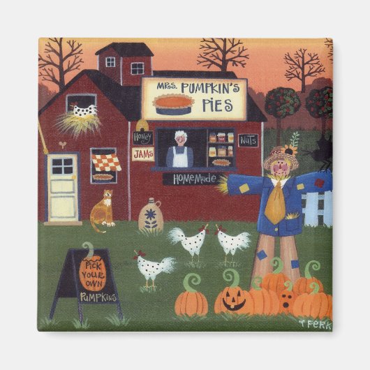 Pumpkin Pie Magnet Magneet (Voorkant)