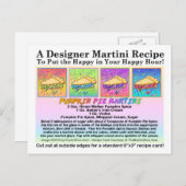 Pumpkin Pie Martini Recept Kaart Briefkaart (Voorkant / Achterkant)