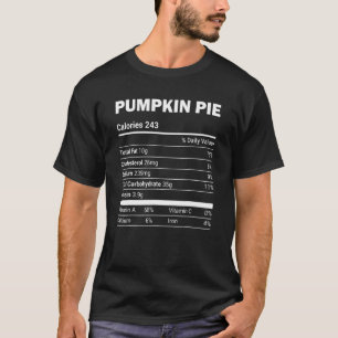 Pumpkin Pie Nutrition Matching Kerstkostuum T-shirt